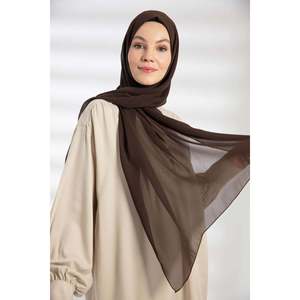 Pañuelo de Chifón Suave y Elegante para Niñas, Hiyab Cuadrado Étnico con Estampado Digital, Tela de Algodón y Poliéster con Encaje - Product Image 4