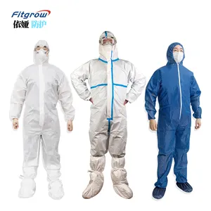 Color Industrial Waterproof White Waterproof Disposable Woman Safety Clothing Disposable fr coverall