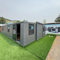 Maison conteneur de luxe de style américain, duplex, de haute qualité, avec mur-rideau en verre de 6 mètres et surface de 3 mètres