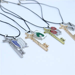Anime Shingeki No Kyojin collar Attack -Titan collar <span class=keywords><strong>alas</strong></span> de la libertad colgantes collares joyería para disfraz Collares - Product Image 4
