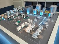Échelle architecturale de machines industrielles de lumières fluides modèle d'équipement