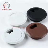 Organizador de Cables para Escritorio, Redondo, de Plástico, de 2.4 Pulgadas (60 mm), con Tapa Giratoria, para Ordenar Cables en el Escritorio de Computadora