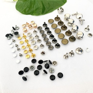 Factory Price Wholesale Eco-friendly Flat Style Brass Metal Mushroom Head Rivet <strong>Stud</strong> <strong>Double</strong> Cap Garment Rivet Leather - Product Image 2