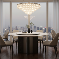 Table à manger de luxe de haute qualité, moderne, en acier inoxydable blanc, plateau en marbre naturel, structure métallique durable, 6 places, meubles pour la maison