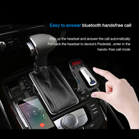 Émetteur FM Bluetooth pour voiture avec écouteurs sans fil, chargeur rapide PD QC3.0, double port USB, lecteur MP3 mains libres, kit voiture pour voitures 12-24V