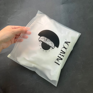 Wholesale Biodegradable Custom Logo Frosted Zipper Bags - Matte Horizontal Poly Bags for Apparel & Swimwear - Product Image 4