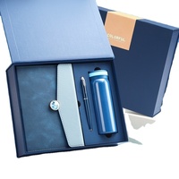 Coffret Cadeau Promotionnel d'Affaires 2026 – Carnet en Cuir PU avec Impression en Relief, Stylo, Personnalisation Logo et Couleur pour Hommes