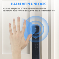 TTlock Tuya WiFi Código digital Tarjeta IC Teclas de huellas dactilares Cerradura de puerta inteligente electrónica completamente automática Wifi con reconocimiento facial 3D