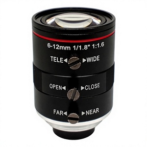 Lente Varifocal de 6-12 mm Sin Distorsión, 3 Megapíxeles, 1/1.8", Montura C, Lente para Cámara Industrial de Visión Artificial M949 - Product Image 1