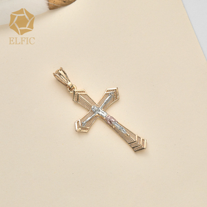 Elfic सुरुचिपूर्ण धार्मिक लटकन सामान ईसाई गहने पार लटकन हार सोने क्रॉस कील गहने - Product Image 4