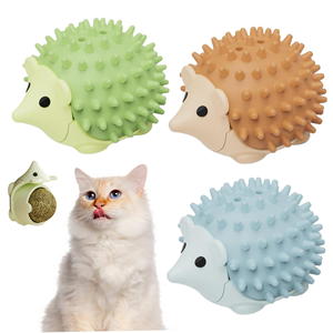 Balle rotative murale en herbe à chat pour animaux de compagnie, jouet naturel en plantes pour chat, jouet à chat en herbe à chat pour nettoyer les dents, hérissons, vente en gros - Product Image 2