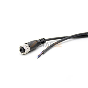 สายเซ็นเซอร์ M12 <span class=keywords><strong>3</strong></span> ขา ตัวผู้ แบบมีรหัส A ขั้วต่อ AWG22 สายไฟแบบไม่มีฉนวน ชุดสายไฟสำหรับแอคชูเอเตอร์อุตสาหกรรม ปลั๊กขึ้นรูป - Product Image 2