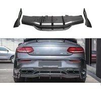 Fabrika W205 C63 S 2 Kapılı Karbon Fiber Difüzör PSM Stil Tampon Difüzörü Mercedes Benz C Serisi W205 C63 Body Kitleri için
