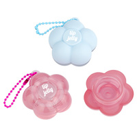 Pot cosmétique en PP rose en forme de fleur mignon de 15 g, emballage pour masque pour les lèvres, pot pour traitement des lèvres