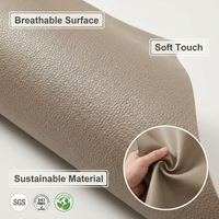 Cuir PU respirant, doux et imperméable pour revêtement de canapé et de siège de voiture |   Tissu d'ameublement synthétique écologique durable pour vêtements et ballons de football (OEM)