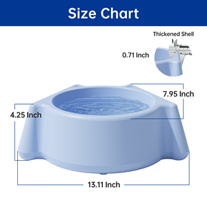 Bowl de Água para Animais de Estimação de Plástico Recarregável, Aquecimento, Capacidade Grande de 2L, Impermeável, Fácil de Limpar, Alimentador Automático para Animais de Estimação - Product Image 3