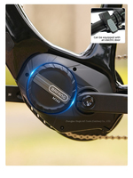 Bicicleta Eléctrica de Montaña EM8 de Fibra de Carbono, 12 Velocidades con Motor BAFANG M560 de Transmisión Media