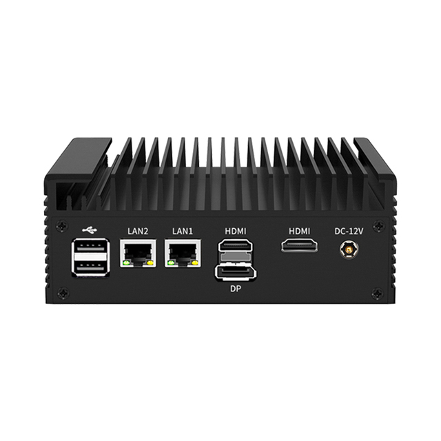 Wholesale Fanless Embedded Celeron N100 DDR4 Mini PC Quad Core Industrial Computer with 1*DP 2*HDMI Ports