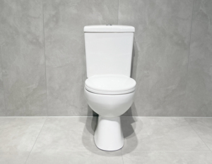 WC à deux pièces compact, standard européen, sanitaire, cuvette à double chasse, montage au sol, siphon en P de 180 mm - Product Image 2