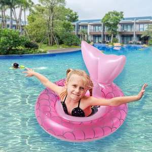 Flotadores de Piscina de Sirena de Alta Calidad para Niños, Divertidos y Seguros para Nadar en la Playa, Diseño Duradero, Lindos Patrones de Sirena, Juguete Acuático Ideal para el Verano - Product Image 4