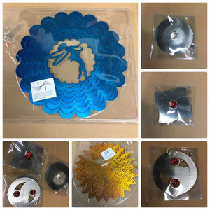 Carillon éolien créatif en métal, ornement en acier inoxydable, décoration de jardin moderne, décoration suspendue d'extérieur, œuvre d'art artisanale - Product Image 1