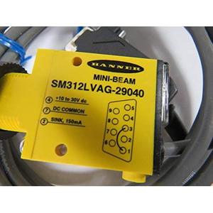 Banner <b>Mini</b> Beam Photoelectric Sensor 10-30VDC SM312LVAG-29040 - Product Image 3