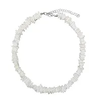 Surfer bijoux hawaïen naturel Puka coquille coquillage collier pour femmes été plage carré blanc Puka coquille collier ras du cou