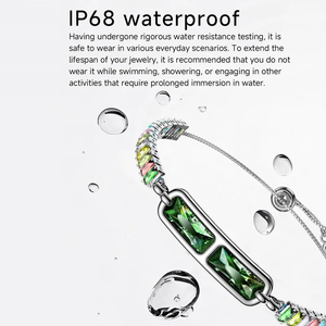 Bracelet intelligent de fitness CE FCC Rohs BH3 pour femme, bijou intelligent en alliage de zinc avec chaîne de pierres précieuses, bracelet de sport sans écran - Product Image 5