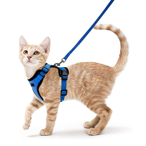 Arnés de gato para <span class=keywords><strong>gatos</strong></span>, juego de correa para caminar, Escape, ajustable, chaleco pequeño, arnés reflectante para <span class=keywords><strong>gatos</strong></span> - Product Image 3