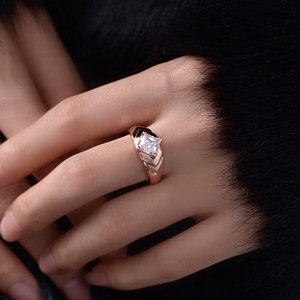 Anello in Argento 925 con Zirconia Cubica Quadrata per Donna, Gioielleria Fine all'Ingrosso per Feste, Produzione per Uomo - Product Image 4