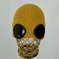 2025 nouveau Design multicolore en gros mode luxe tricoté polaire doublé lunettes bonnets Ski chapeaux avec lunettes