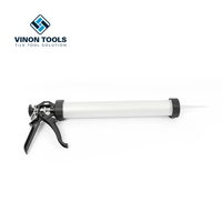 Cliquet à tige hexagonale lisse sans gouttes, pistolet de calfeutrage 1500n, poussée maximale équipé de 5 embouts en plastique