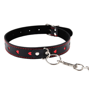 Bdsm Hart Lederen <span class=keywords><strong>Bondage</strong></span> Fetisj Slaaf Handboeien Kraag Blinddoek Seks Terughoudendheid <span class=keywords><strong>Flirt</strong></span> Set - Product Image 5