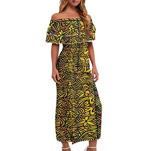 Conjunto de Vestido de <span class=keywords><strong>Dos</strong></span> <span class=keywords><strong>Piezas</strong></span> con Estampado Tradicional Dorado <span class=keywords><strong>para</strong></span> Mujer, Blusa con Volantes <span class=keywords><strong>para</strong></span> Verano, Estilo Casual <span class=keywords><strong>para</strong></span> Diario o Vacaciones - Product Image 4