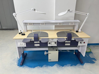 Bureau d'éducation dentaire Assistant de laboratoire Technicien de meubles Établi Bureau en acier Poste de travail Table de travail