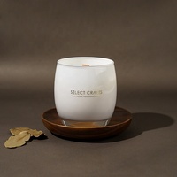 Boîte d'emballage de boîte cylindrique personnalisée de marque privée de décoration intérieure haut de gamme de luxe Bougie parfumée végétalienne en cire de soja faite à la main