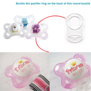 Attache-sucette en tissu pour bébé, nouveau design, pour garçons et filles, imprimé de dessins animés d'animaux colorés, porte-sucette - Product Image 3