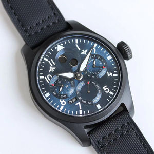 Reloj de Pulsera Mecánico para Hombre de Fibra de Carbono Negra - Serie Piloto, Reloj Cronógrafo Multifunción - Product Image 6