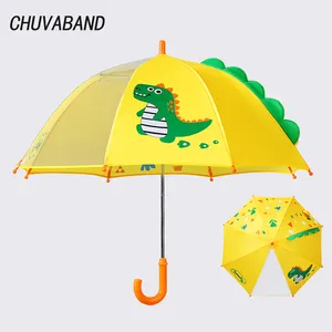 CHUVABAND-paraguas para la lluvia para niños, sombrilla con estampado de dinosaurio de dibujos animados personalizado, para uso al aire libre, forma de Animal, Popular, promoción