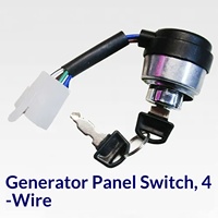 Sakelar Panel Kunci Start Elektrik, untuk Generator Bensin 2-3KW 168F/170F/GX160/210, Aksesori Kunci Pengapian Panel