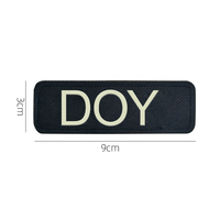 Logo personnalisé en gros, Badge inversé, crochet de support, Patch infrarouge réfléchissant pour vêtements