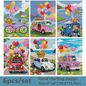 R-Mini010 Mini Kit de peinture au diamant personnalisé Rêve Car Ball Hand-charted Design Diamond <span class=keywords><strong>Art</strong></span> - Product Image 2