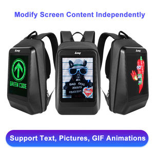 Led Rucksack Bildschirm Lieferant Großhandel Luminous <span class=keywords><strong>Promotion</strong></span> Reiten Mobile Werbung Rucksack Hard Shell Hd Screen Led Schult asche - Product Image 2