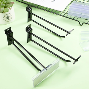 Crochets doubles de panneau perforé en métal de magasin et de supermarché avec le support d'étiquette de prix - Product Image 6