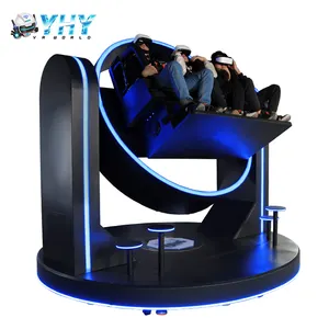 Amusement Park Products 3 Players Super Rotation Roller Coaster Game 360 Vr Game Simulator