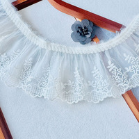 Dentelle à volants personnalisée, garniture en dentelle pour vêtements, dentelle pour lingerie, accessoires en dentelle, dentelle plissée pour robe
