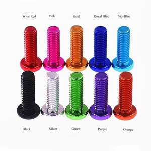 M2.5 M3 3mm 6mm 10mm nút đầy màu sắc đầu tròn ổ cắm Nắp vít hợp kim nhôm Metric hình lục giác ổ cắm Nắp vít - Product Image 2