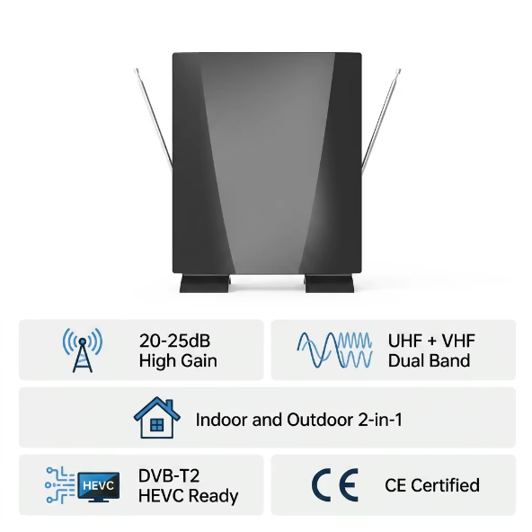 Premium Nordic Design Indoor Outdoor Dual Use HDTV Antenna 4K Digital Compatible OEM Private Label Available