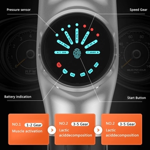 Pistola de Masaje con Pantalla LCD, Masajeador Muscular Profesional, Alivio del Dolor, Relajación Corporal, Pistola Fascial para Fitness - Product Image 3