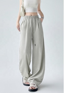 Pantalones Anchos Plisados de Seda de Hielo Casuales - Product Image 3